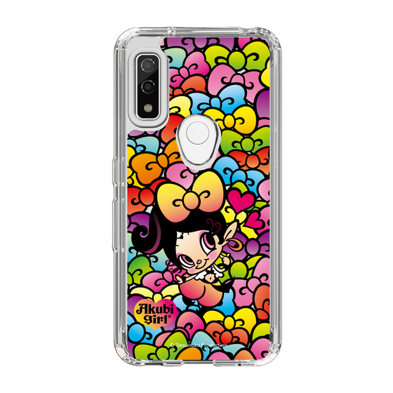 スリムプロテクションケース［ アクビガール - リボン ］