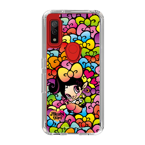 スリムプロテクションケース［ アクビガール - リボン ］