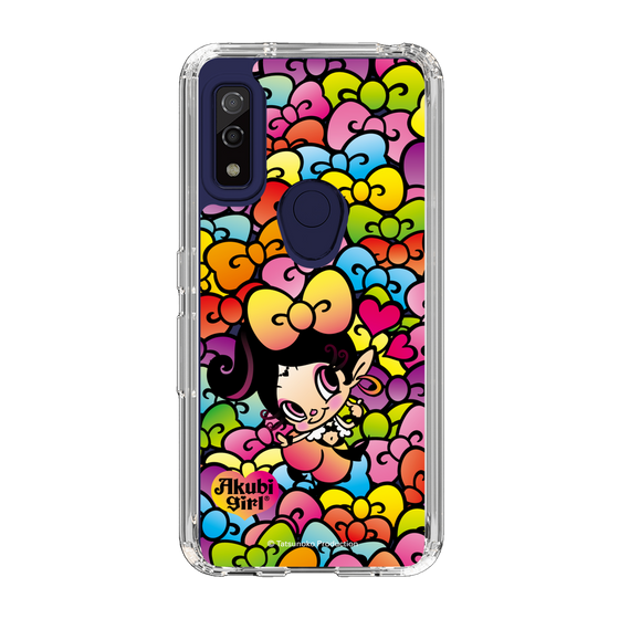 スリムプロテクションケース［ アクビガール - リボン ］