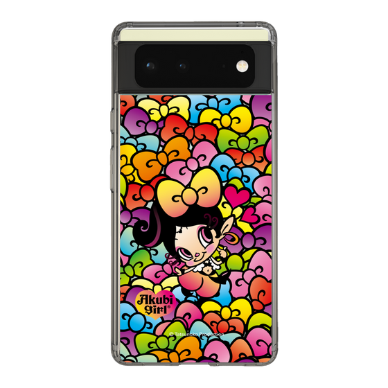 スリムプロテクションケース［ アクビガール - リボン ］
