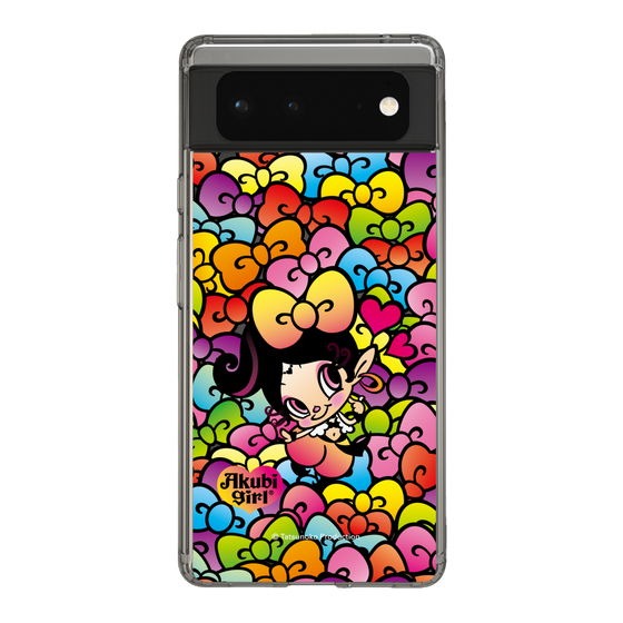スリムプロテクションケース［ アクビガール - リボン ］
