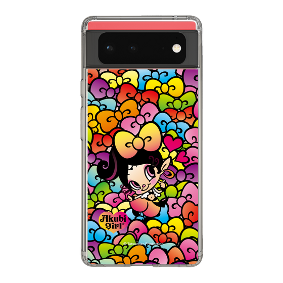 スリムプロテクションケース［ アクビガール - リボン ］