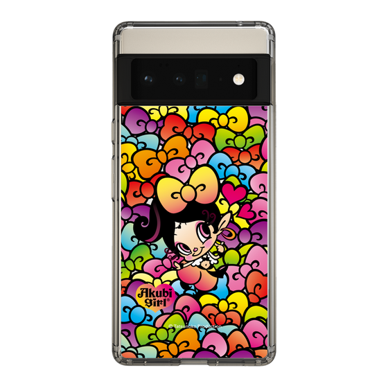 スリムプロテクションケース［ アクビガール - リボン ］