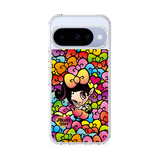 スリムプロテクションケース［ アクビガール - リボン ］