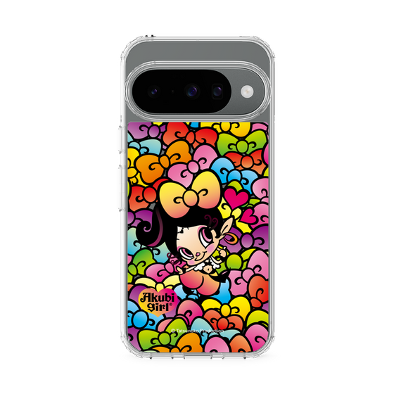 スリムプロテクションケース［ アクビガール - リボン ］