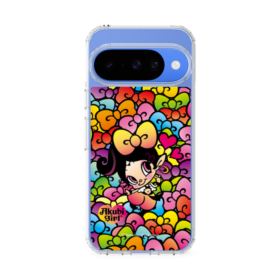 スリムプロテクションケース［ アクビガール - リボン ］