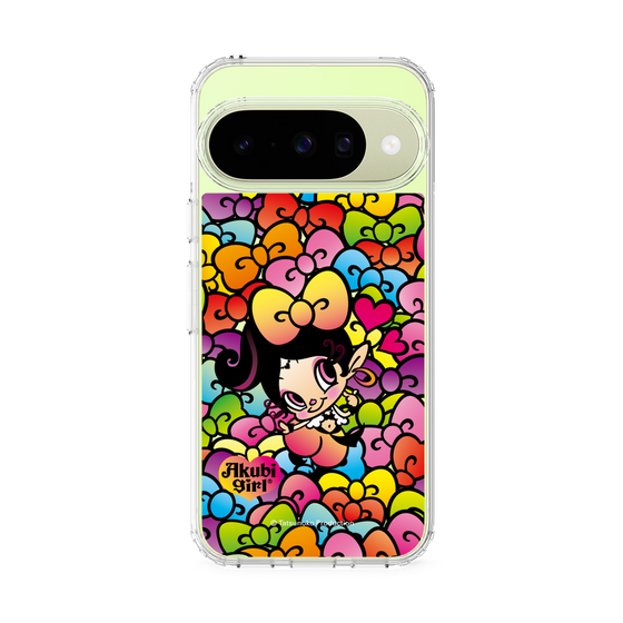 スリムプロテクションケース［ アクビガール - リボン ］