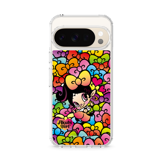 スリムプロテクションケース［ アクビガール - リボン ］
