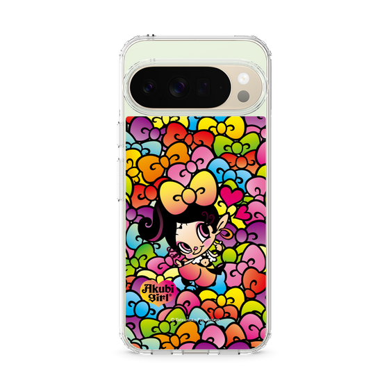 スリムプロテクションケース［ アクビガール - リボン ］