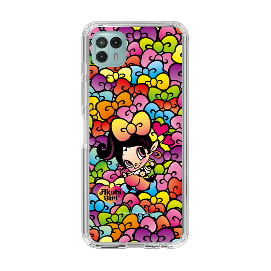 スリムプロテクションケース［ アクビガール - リボン ］