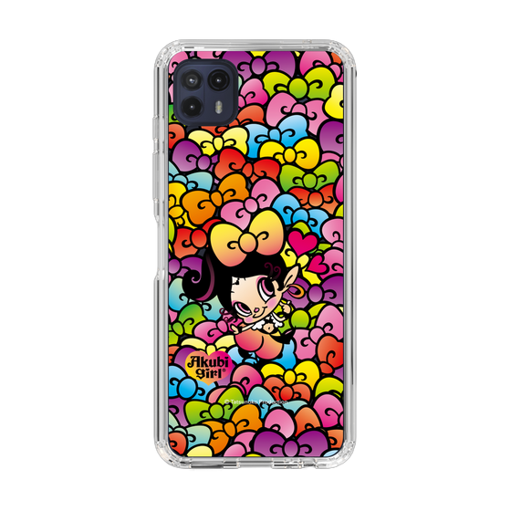スリムプロテクションケース［ アクビガール - リボン ］