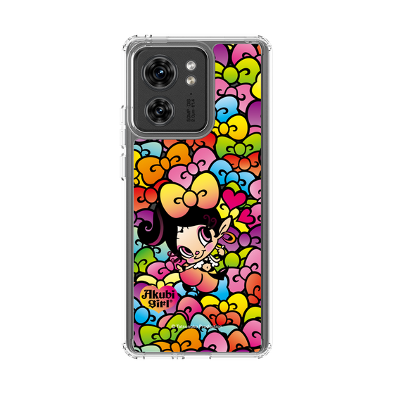 スリムプロテクションケース［ アクビガール - リボン ］