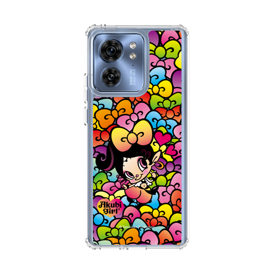 スリムプロテクションケース［ アクビガール - リボン ］