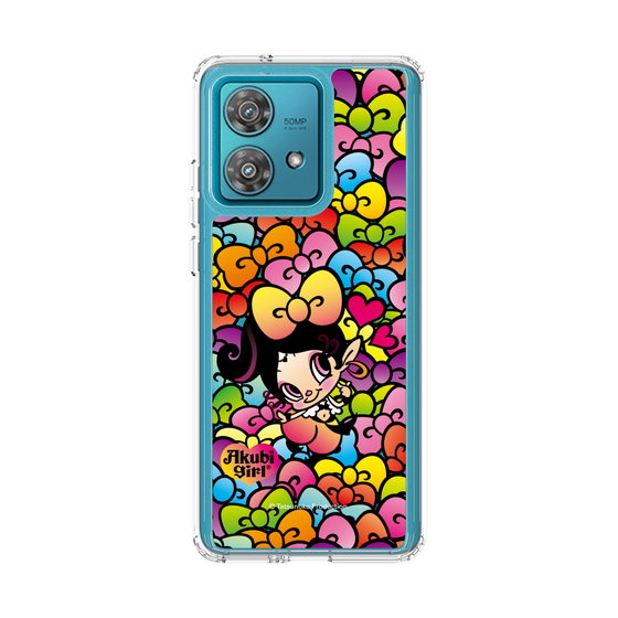 スリムプロテクションケース［ アクビガール - リボン ］