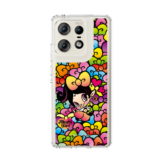 スリムプロテクションケース［ アクビガール - リボン ］