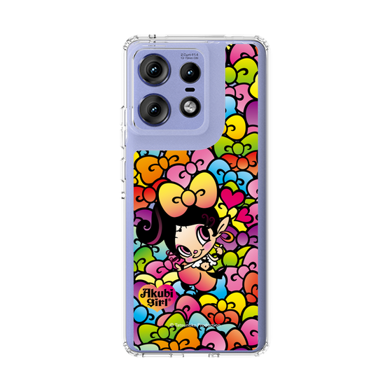 スリムプロテクションケース［ アクビガール - リボン ］