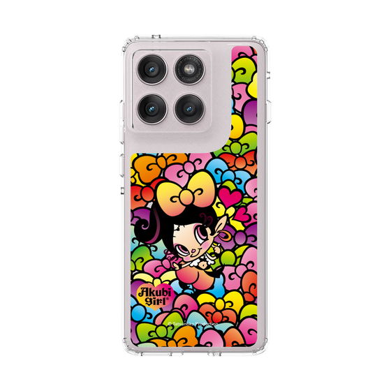 スリムプロテクションケース［ アクビガール - リボン ］