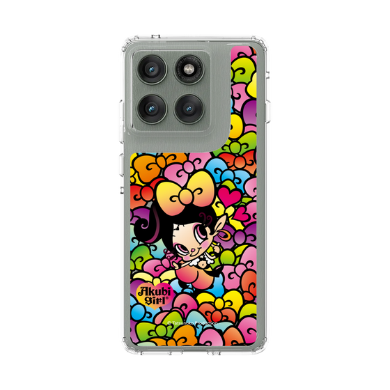 スリムプロテクションケース［ アクビガール - リボン ］