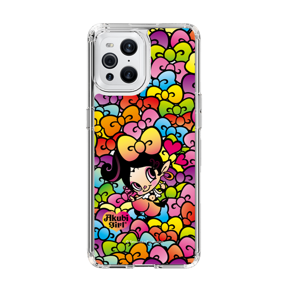 スリムプロテクションケース［ アクビガール - リボン ］