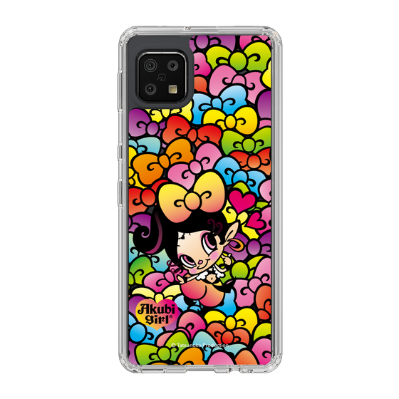 スリムプロテクションケース［ アクビガール - リボン ］