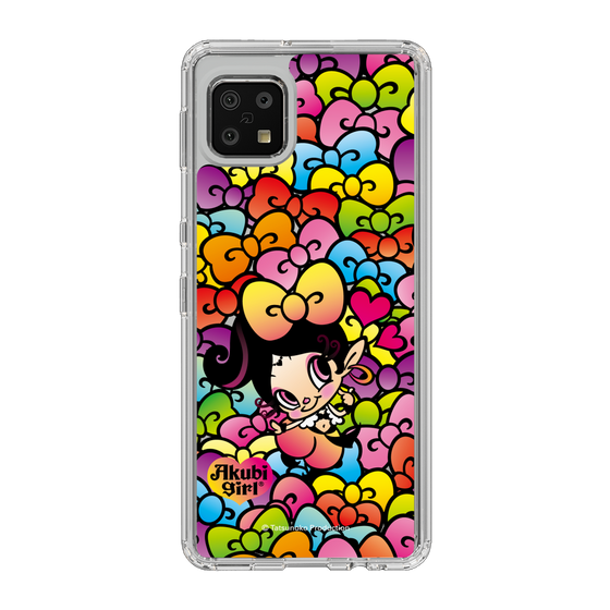 スリムプロテクションケース［ アクビガール - リボン ］