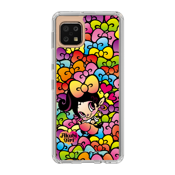 スリムプロテクションケース［ アクビガール - リボン ］