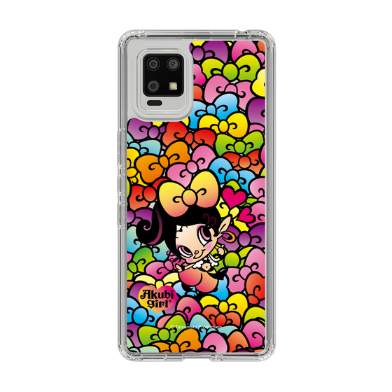 スリムプロテクションケース［ アクビガール - リボン ］