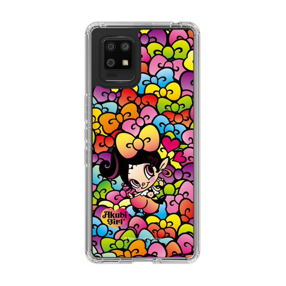 スリムプロテクションケース［ アクビガール - リボン ］