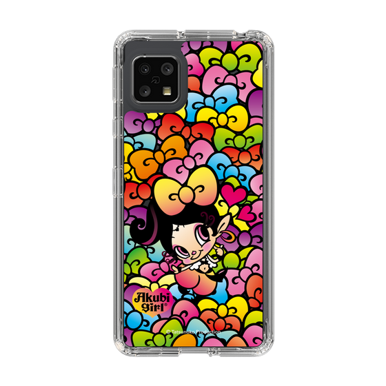 スリムプロテクションケース［ アクビガール - リボン ］