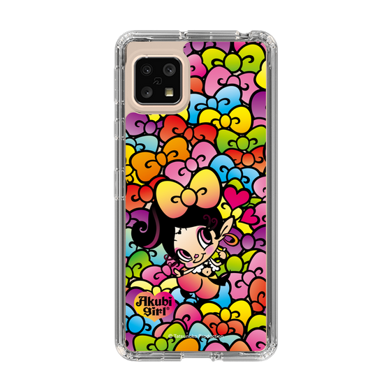 スリムプロテクションケース［ アクビガール - リボン ］