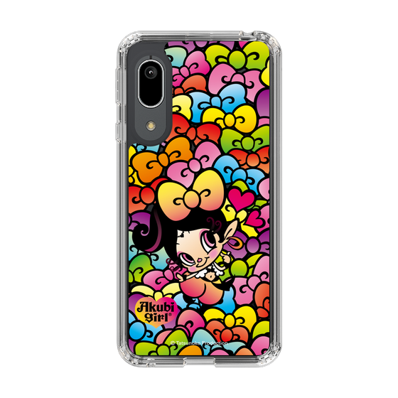スリムプロテクションケース［ アクビガール - リボン ］