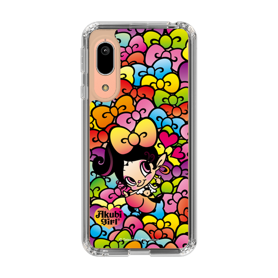スリムプロテクションケース［ アクビガール - リボン ］