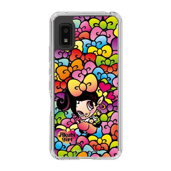 スリムプロテクションケース［ アクビガール - リボン ］