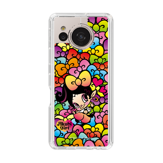 スリムプロテクションケース［ アクビガール - リボン ］