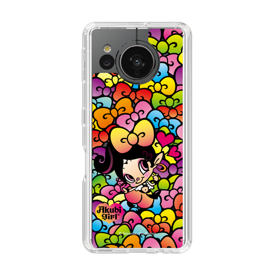 スリムプロテクションケース［ アクビガール - リボン ］