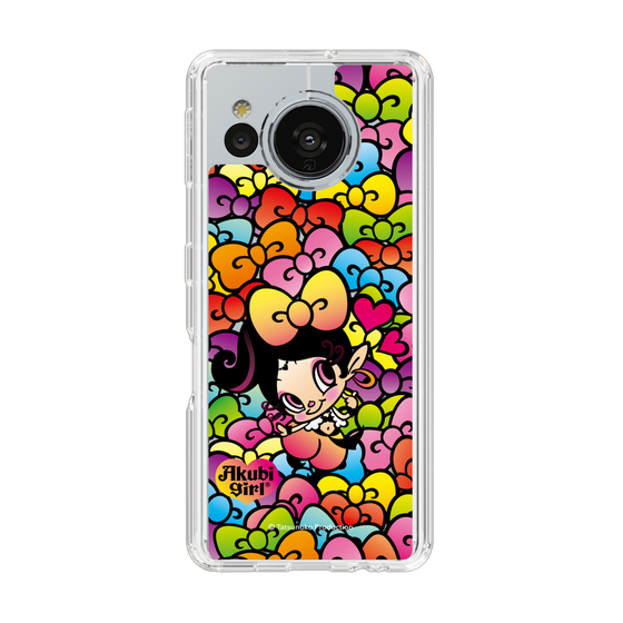 スリムプロテクションケース［ アクビガール - リボン ］