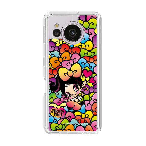 スリムプロテクションケース［ アクビガール - リボン ］