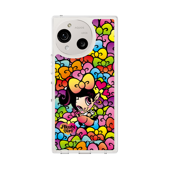 スリムプロテクションケース［ アクビガール - リボン ］