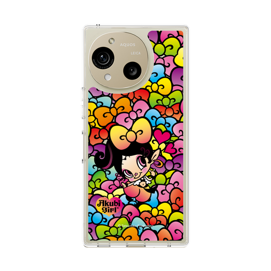 スリムプロテクションケース［ アクビガール - リボン ］