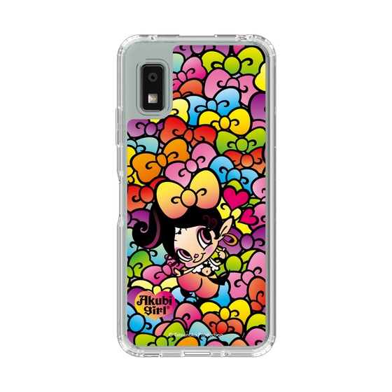 スリムプロテクションケース［ アクビガール - リボン ］