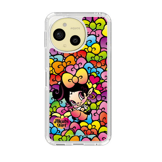 スリムプロテクションケース［ アクビガール - リボン ］