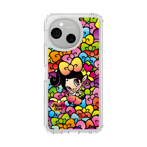 スリムプロテクションケース［ アクビガール - リボン ］