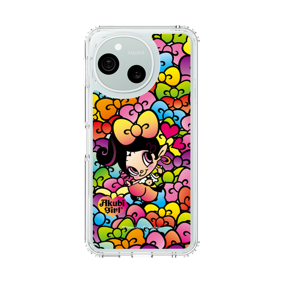 スリムプロテクションケース［ アクビガール - リボン ］