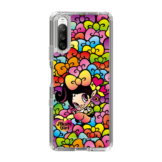スリムプロテクションケース［ アクビガール - リボン ］