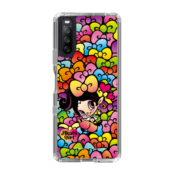 スリムプロテクションケース［ アクビガール - リボン ］