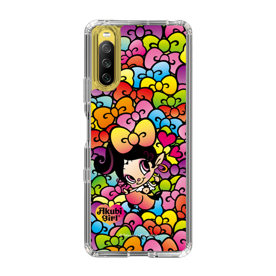スリムプロテクションケース［ アクビガール - リボン ］