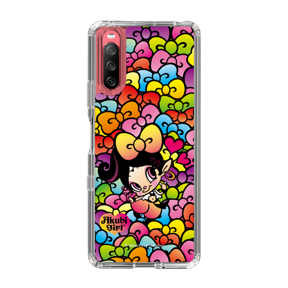 スリムプロテクションケース［ アクビガール - リボン ］