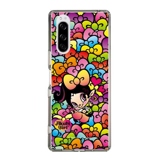 スリムプロテクションケース［ アクビガール - リボン ］