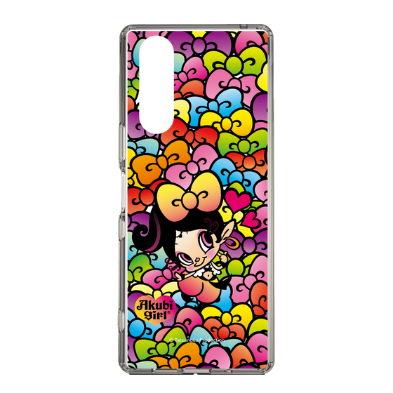 スリムプロテクションケース［ アクビガール - リボン ］