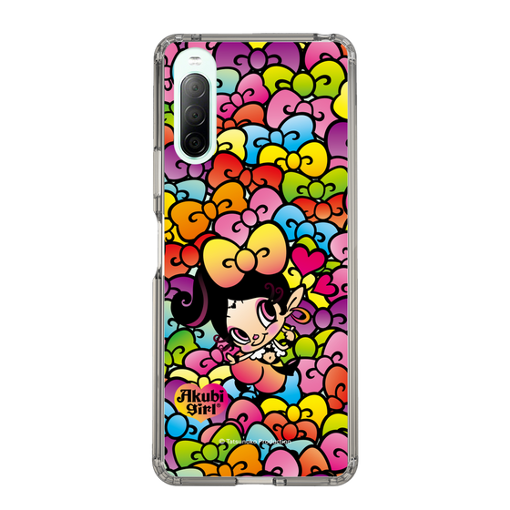 スリムプロテクションケース［ アクビガール - リボン ］